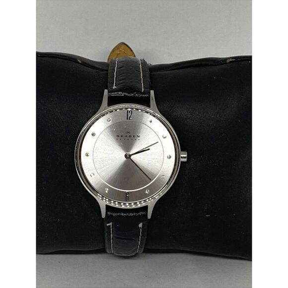 Skagen Anita Lille SKW2149 Women\'s Black Leather Analog Dial Watch Quartz JK640 main image 5